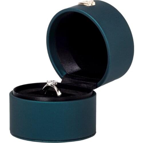 Crown Gold Buckle High-quality Smooth Surface Plush Built-in Ring Box Jewelry Storage Accessories Wedding Display Gift Women