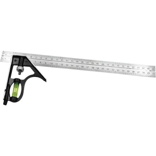 Metal 300mm Adjustable Engineers Combination Square Rule Right Angle Ruler