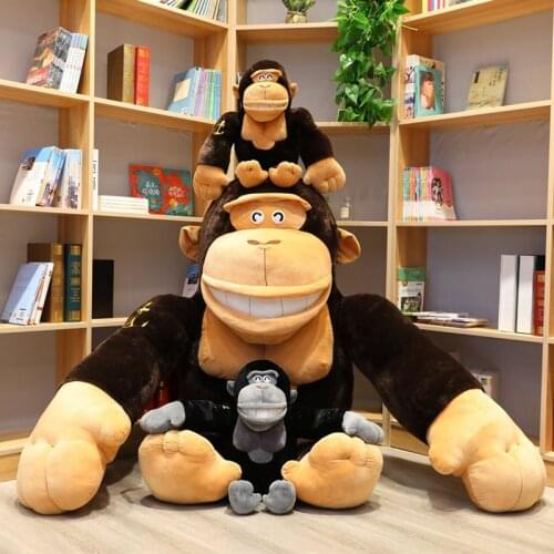 50-60cm Gorilla Stuffed Toy 2 Colors Sleeping Pillow Soft Cushion Cute Large Stuffed Animal Children Plush Doll Christmas Gift