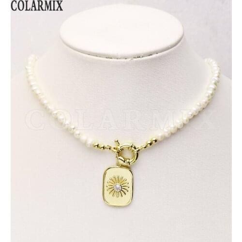4 Stand Pearls jewelry necklace 40cm handmade beaded necklace metal necklace accessories women necklace New design jewelry 7382