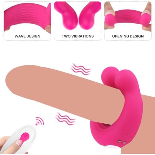 Remote Control Penis Clip Vibrator 9 Speed Penis Ring Vibrator For Testicle Nipple Massage Clitoris Stimulation Toys For Couples