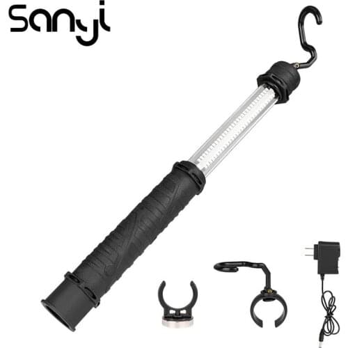 SANYI 3800LM LED Rechargeable Working Light Portable Lantern Torch with Magnet Support Bracket Flashlight built-in Battery