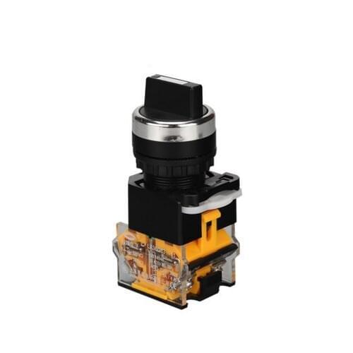 1pcs 4 Terminals Quantity Ith 10A 3 Positions Maintained Switch Black Rotary Selector Push Button Switch LA38-20X/31