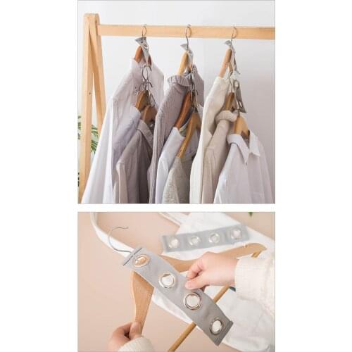 2pcs Space Saving Hanger Connection Hook Multi-layer Magic Cloth Hanger Hook Closet Organizer Hanger Rack Bedroom Storage Hook