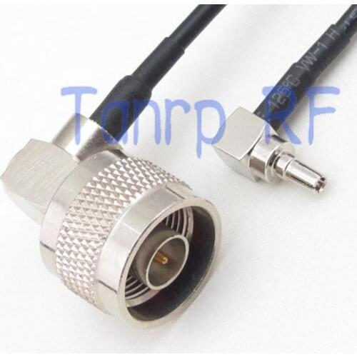 50CM Pigtail coaxial jumper cable RG174 extension cord 20in CRC9 male to N male plug both right angle RF connector adapter