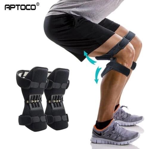 Aptoco Breathable Non-slip Joint Support Knee Pads Lift Knee Pads Care Powerful Rebound Spring Force Knee Booster Dropshipping