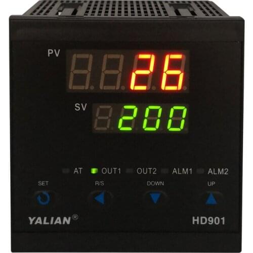 Free shipping high precision digital temperature controller with two lines display and alarm thermocouple Input Relay output