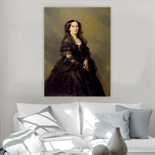 Citon Winterhalter《Princess Kotschoubey》Canvas Art Oil Painting Artwork Poster Decorative Picture Wall Decor Home Decoration
