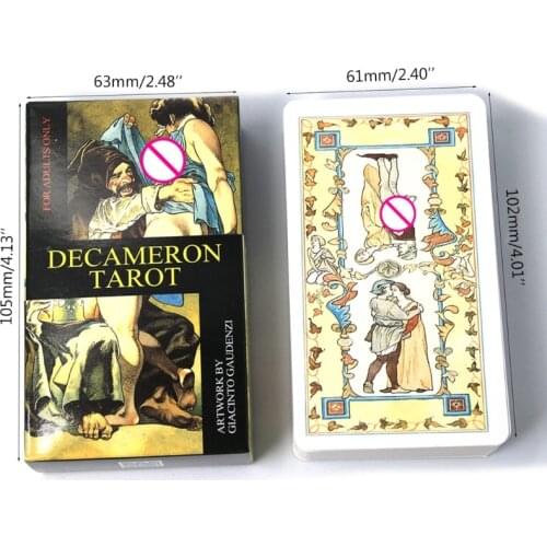 Decameron Tarot 78-Card Deck Full English Oracle Cards Friends Party Board Game Carnal Adventure