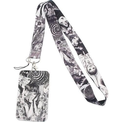 ER645 Terrorist Girl Lanyards Id Badge Holder Keychain ID Card Pass Gym Mobile Badge Holder Lanyard Key Holder