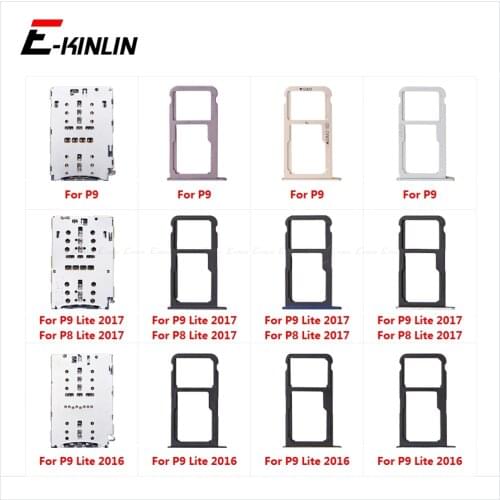 Sim Card Socket Slot Tray Reader Holder Connector Micro SD Adapter Container For For HuaWei P9 P8 Lite 2017 2016
