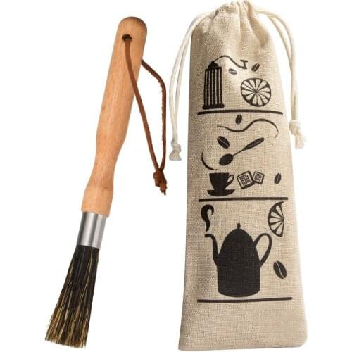 Coffee Grinder Cleaning Brush With Natural Bristles Lanyard Coffee Machine Brush Cleaner Tool For Barista Home Kitchen-35