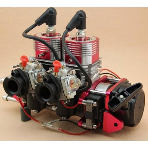 Remete controller Gas RC cooling Marine Boat Ship Gas Engine Strong Super 2 Cylinders 58CC/52CC Motor gasoline engine