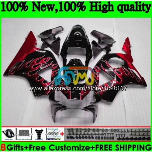 Red flames Body For HONDA CBR 954RR 900RR CBR 900 954 RR 02 03 106BS.42 CBR900 CBR954 RR CBR954RR CBR900RR 2002 2003 Fairings