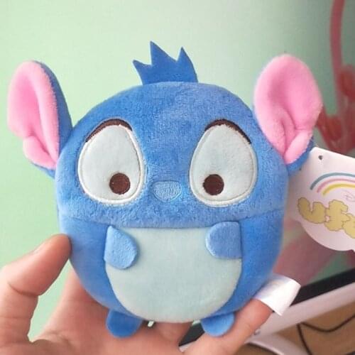 Disney cartoon plush purse cute coin purse Stitch Mickey Mouse Minnie wallet children boy girl gift Size 11x10cm