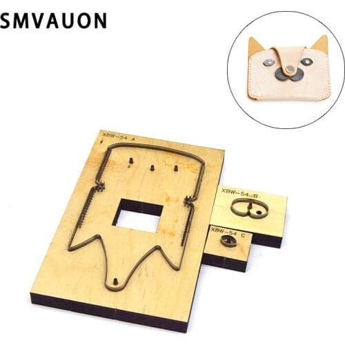 Leather Die Cutter DIY Cartoon Dog Coin Purse Credit Card Holder Wallet Japan Steel Punch Cut Mold Wood Die For Leather Craft