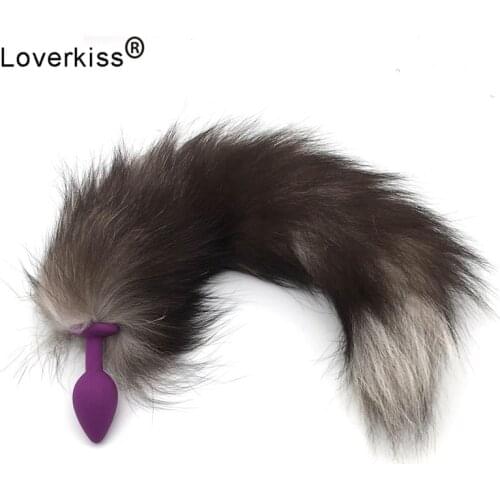 Lvoerkiss Silicone Anal Plug Fox Tail Plug Butt Plug Tail Sex Toys for Woman BDSM Sex Products for Couples Anal Masturbator