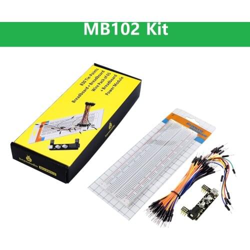 Keyestudio Breadboard Power Module+830-Hole Solderless Breadboard+65 Jumper Wires for Arduino Experiment