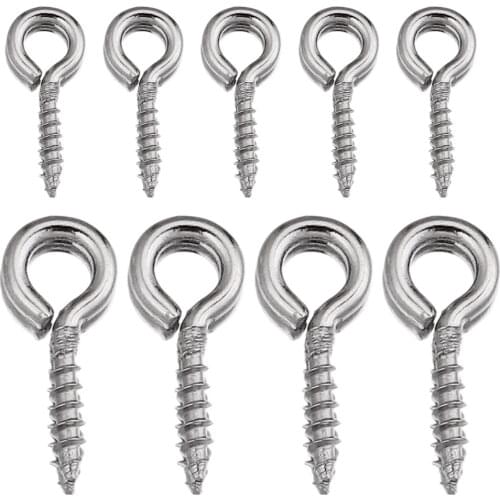 100pcs Lot Stainless Steel Tiny Mini Screw Eye Pins Eyepins Hooks Threaded Eyelets Clasps for Diy Beads Jewelry Making Wholesale