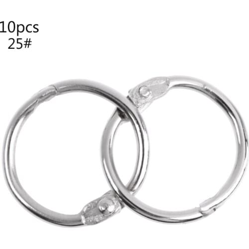 P82F Metal Loose Leaf Book Binder Hoop Ring Multifunctional Keychain Circle DIY Album
