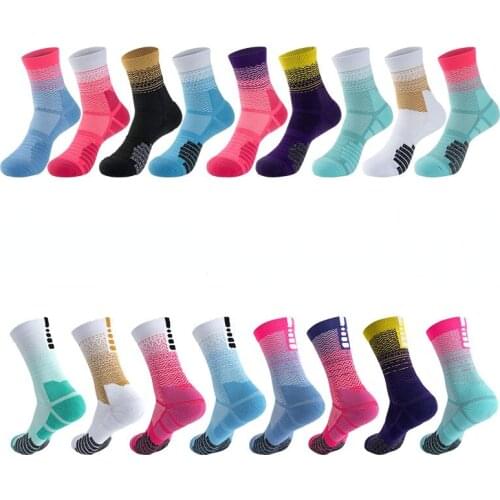 Sport Socks Unisex Cycling Socks Men Outdoor Sports Socks Bike Footwear for Road Bike Socks Running Basketball Gradient Socks