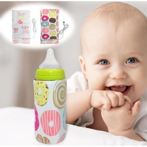 USB Charging Newborn Baby Bottle Warmer Portable Outdoor Infant Milk Feeding Bottle Heated Cover Baby Nursing Insulated Bag Care