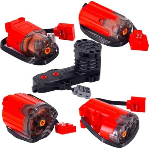 MOC High-Tech Parts Monster Power Functions Servo Train Motor IR Speed Remote Control Receiver Lithium Battery Box DIY Kid Toys