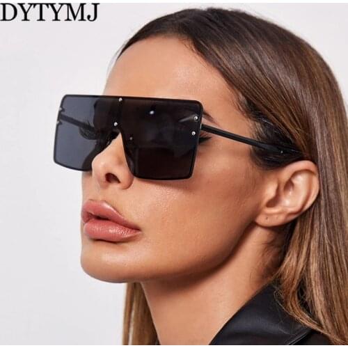 DYTYMJ Oversized Sunglasses Women 2020 High Quality Sun Glasses for Women Brand Designer Rimless Sunglasses Shades for Women