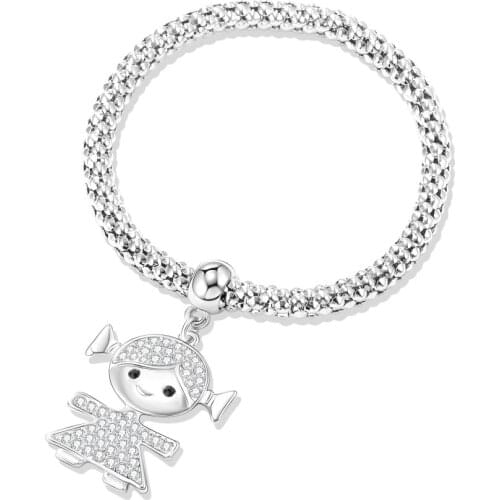 Popcorn Chain Hard Bracelet Jewerly for Women Gift 2021 CZ Heart Cat Music Note Boy Girl Charms Bracelet on Hand Accessories