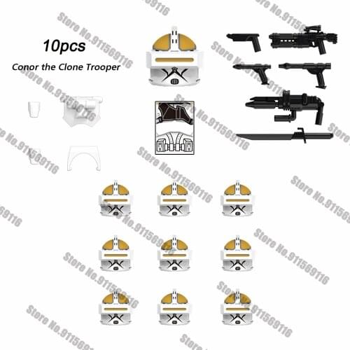 10PCS Clone Conor Soldier Troopers Building Blocks Bricks Star Action Figure Wars Toys Kids