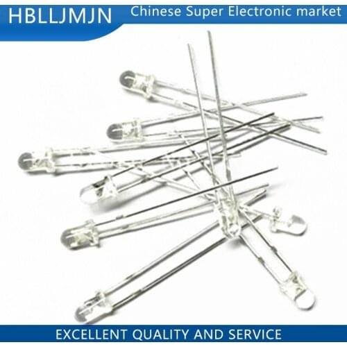 100PCS LED 3mm 940nm Infrared Emitting Round Tube Light diode