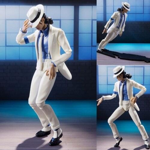 15cm SHF Michael Jackson Figure Smooth Criminal Moonwalk Action Figure Collection Model Collectable Model Toy