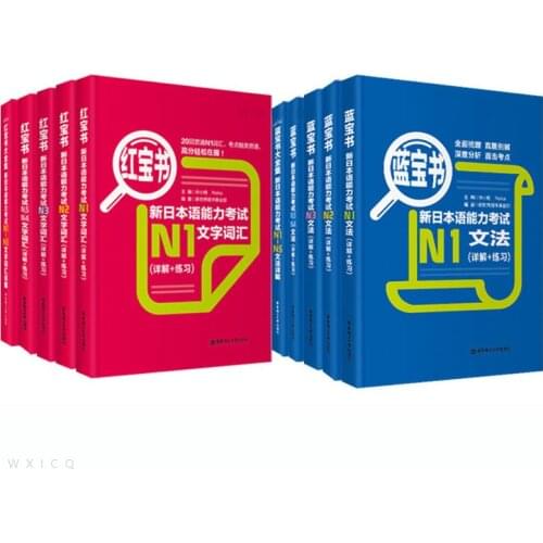 2pcs/set Japanese Books N1-N5 Proficiency Test Beginners Vocabulary Japanese Word Sentence Grammar book Detailed libro