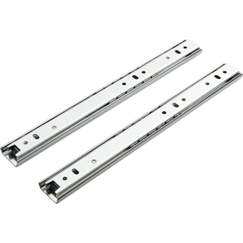 2pcs drawer steel ball track sliding drawer sliding ball guide two sections 27mm wide wardrobe furniture hardware fittings