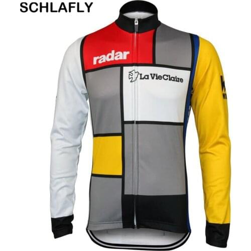 2019 men cycling jersery long sleeve retro bike winter fleece wool & no fleece bicycle clothing colorth schlafly autumn