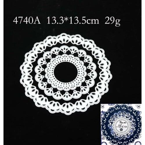 2021 Round Lace Metal Cutting Dies DIY Scrapbooking Paper Photo Album Crafts Knife Mould Cards Embossing Mold Stencils for Decor