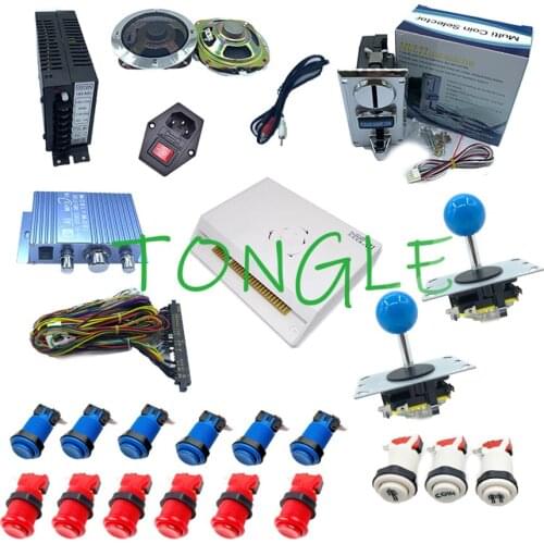 3D Pandora 12 3188 in 1 Arcade DIY Jamma Kits With LED Chrome Button Joystick for 2 players coin oprate video game machine DIY