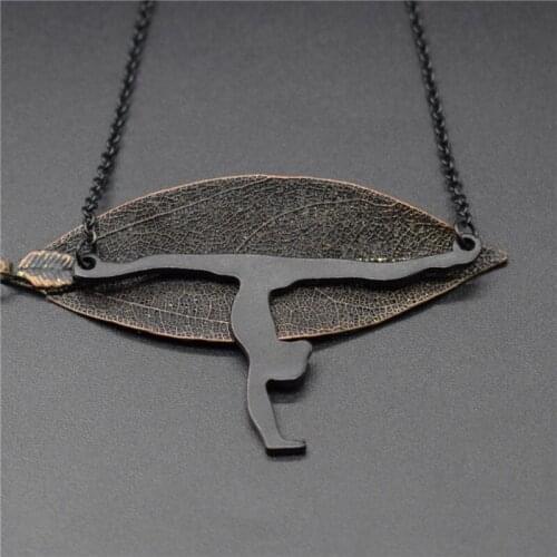 4 Colors Gymnastic Necklace Gymnast Silhouette Charm Gymnast Jewelry Acrobat Jewelry Figure Jewellery Sports Lover Gift