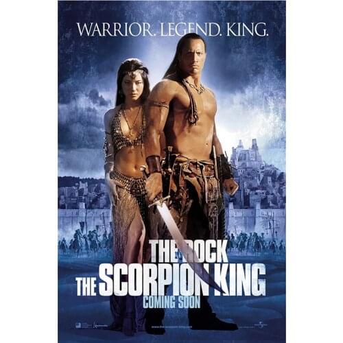 5D DIY Full Round Diamond Painting The Scorpion King Movie Poster Cross Stitch 3D Embroidery Rhinestone Mosaic Home Decor Y1606