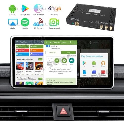 A-Sure Car Video Interface For Android 9 4K Decoding Box GPS Free Remote Control For Audi A3 A4 A5 A7 Q2 Q5 Q7 WIFI 4G LTE SIM