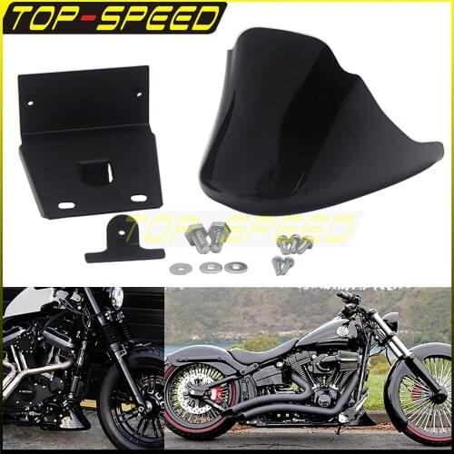 Black Motorcycle Front Chin Spoiler Lower Air Dam Fairing Cover For Sportster 1200 Custom XL1200C 2004-2018 1200 Custom XL1200C