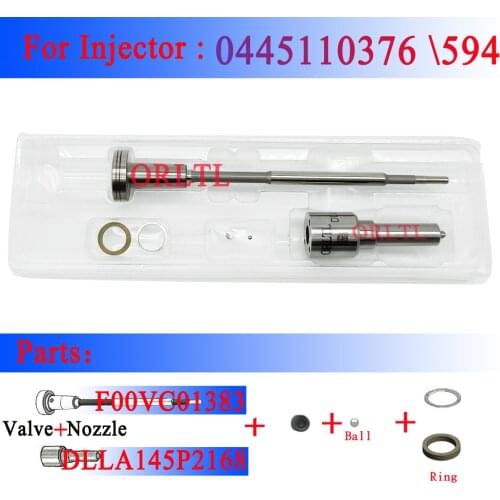 DLLA 145 P 2168 F 00V C01 383 fuel common rail injector Overhaul Kit F 00R J04 101 for CUMMINS 5285744 0445110376