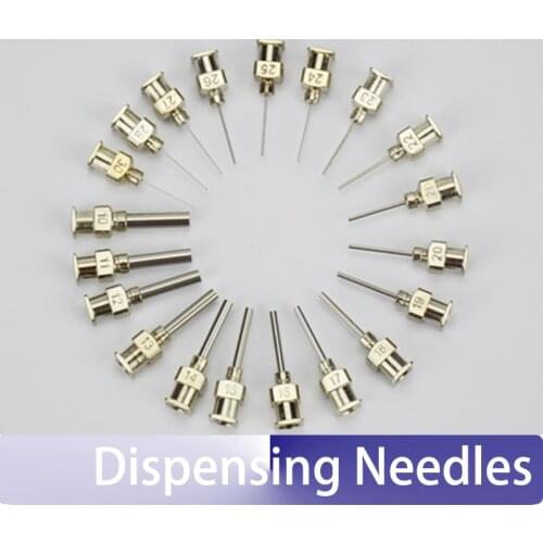 12pcs/lot 21-30G Precision Stainless Steel Dispensing Needles Stainless Steel Straight metal Needles