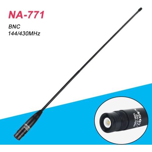 Nagoya NA-771 BNC Male Dual Band Flexible Antenna For CB handheld Two Way Radio Dual Band NA771 VHF UHF 144 430MHz Antenna