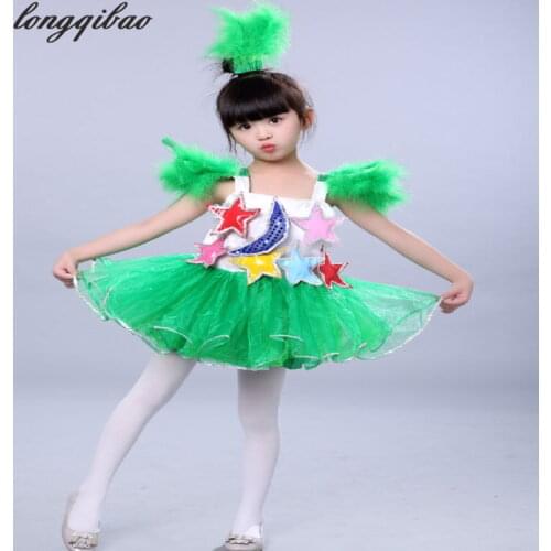 Jazz dance clothes girls modern dance performance clothing children girls dancing skirts sequins jazz dance clothes TB7409
