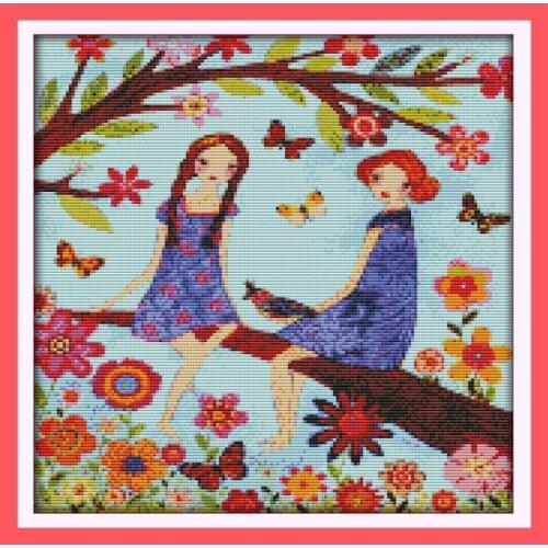 Everlasting Love Christmas Yearning For Spring (5) Ecological Cotton Chinese Cross Stitch Kits Stamped 11 CT New Year Promotion