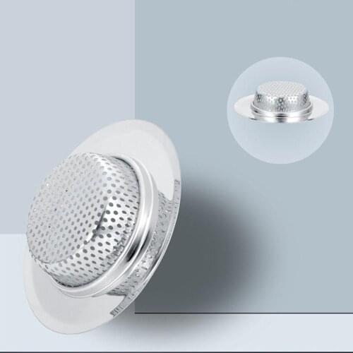 Food Slag Filter Kitchen Sink Stainless Steel Strainer Drain Filter Waste Trap Metal Sink Drain Strainer Bath Hair Catcher Drain