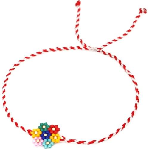 Go2Boho Flower Bracelets for Kids Childs Gift Womens Jewelry Miyuki Bracelet for Girl Boho Jewellery Friendship Beach Pulserras