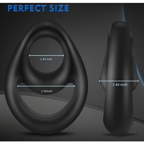 Penis Ring Cock for Men Time Delay Ejaculation Mens Masturbator Soft Silicone Sexy Dick Enlarger Dual Double Ring