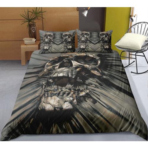 Fanaijia Bedding Sets king size luxury sugar skull Duvet Cover Set Quilt Cover with Pillowcase bed sets bed comforter